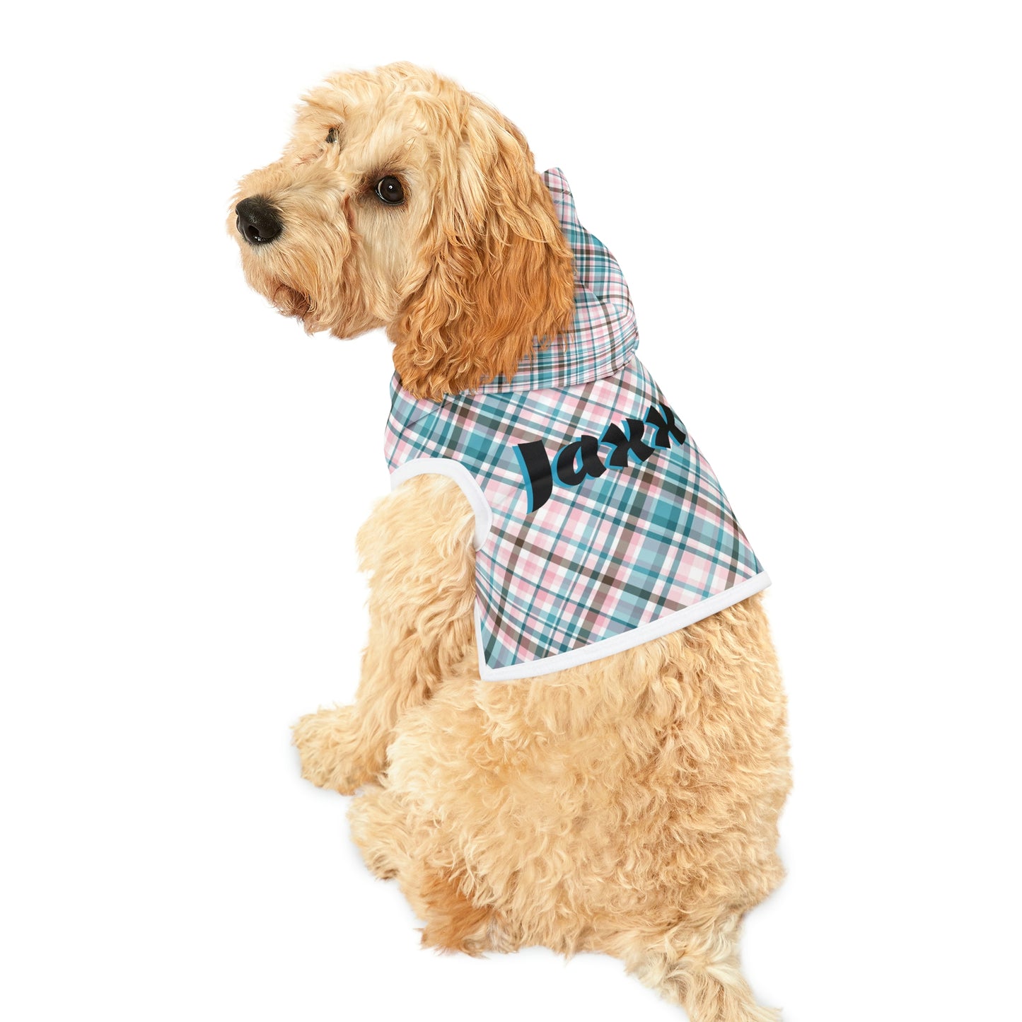Personalized Dog Hoodie Plaid Dog