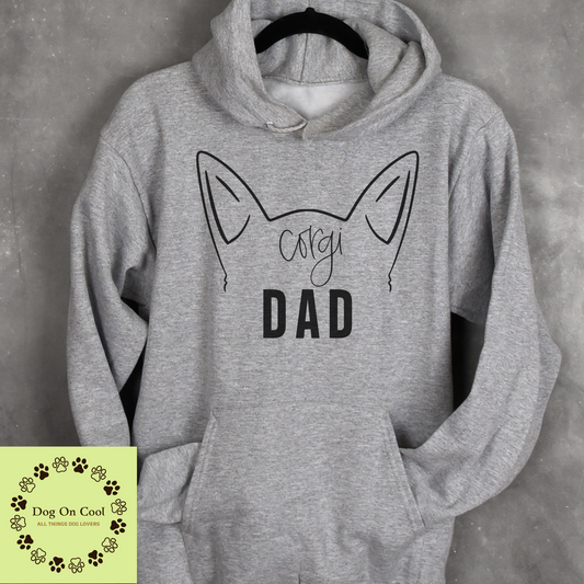 Corgi Dog Dad Tshirt  Crewneck Sweatshirt or Hoodie