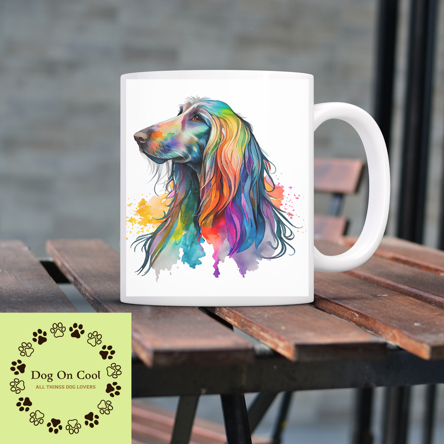 Water Color Afghan Hound Coffee Mug