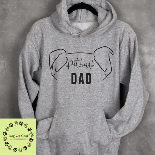 Pitbull Dog Dad Tshirt  Crewneck Sweatshirt or Hoodie