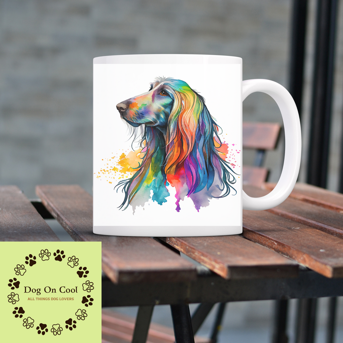 Water Color Afghan Hound Coffee Mug