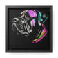 Vibrant Cane Corso Canvas Art: Colorful Canine Masterpiece, Square Frame