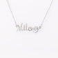 Dog Name with Paw necklace