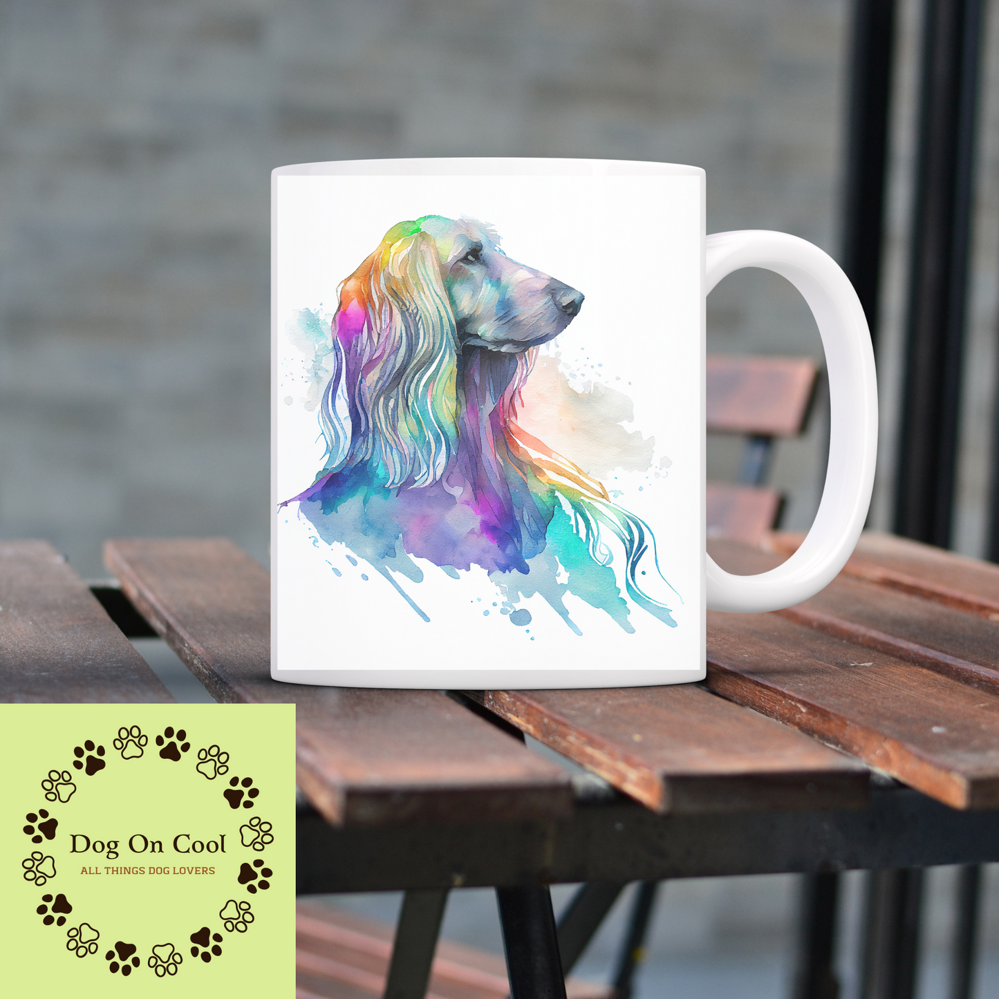 Water Color Afghan Hound Coffee Mug