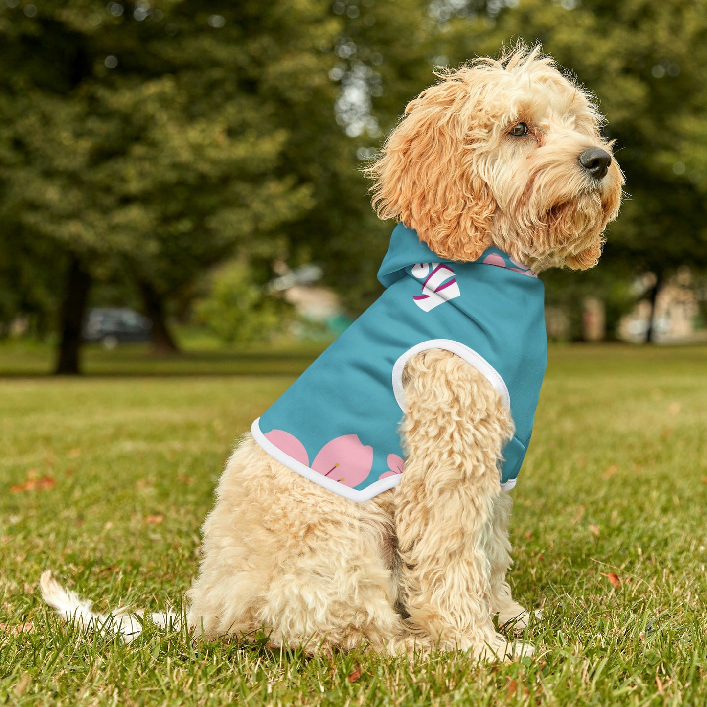 Personalized Dog Hoodie Cherry Blossoms