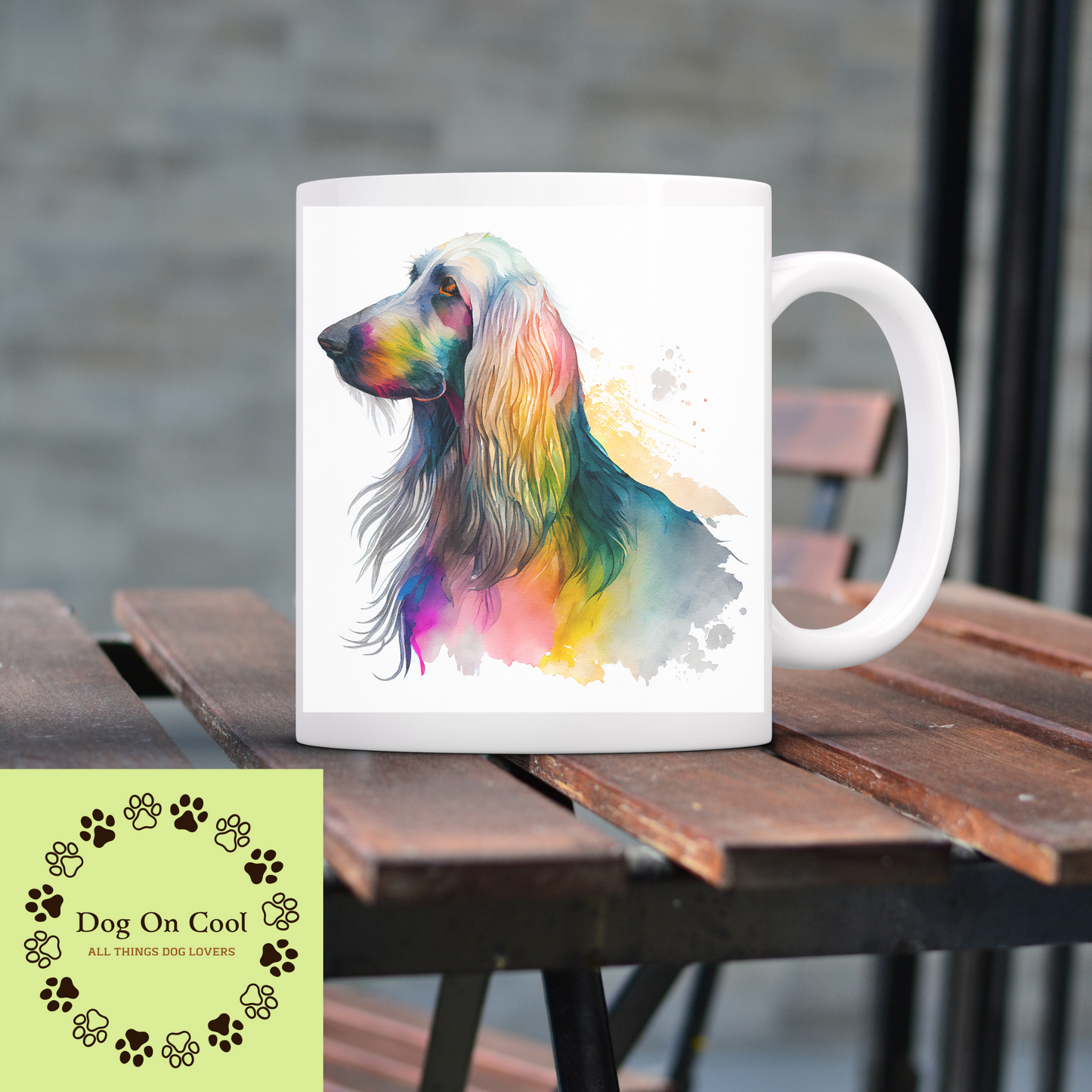 Water Color Afghan Hound Coffee Mug