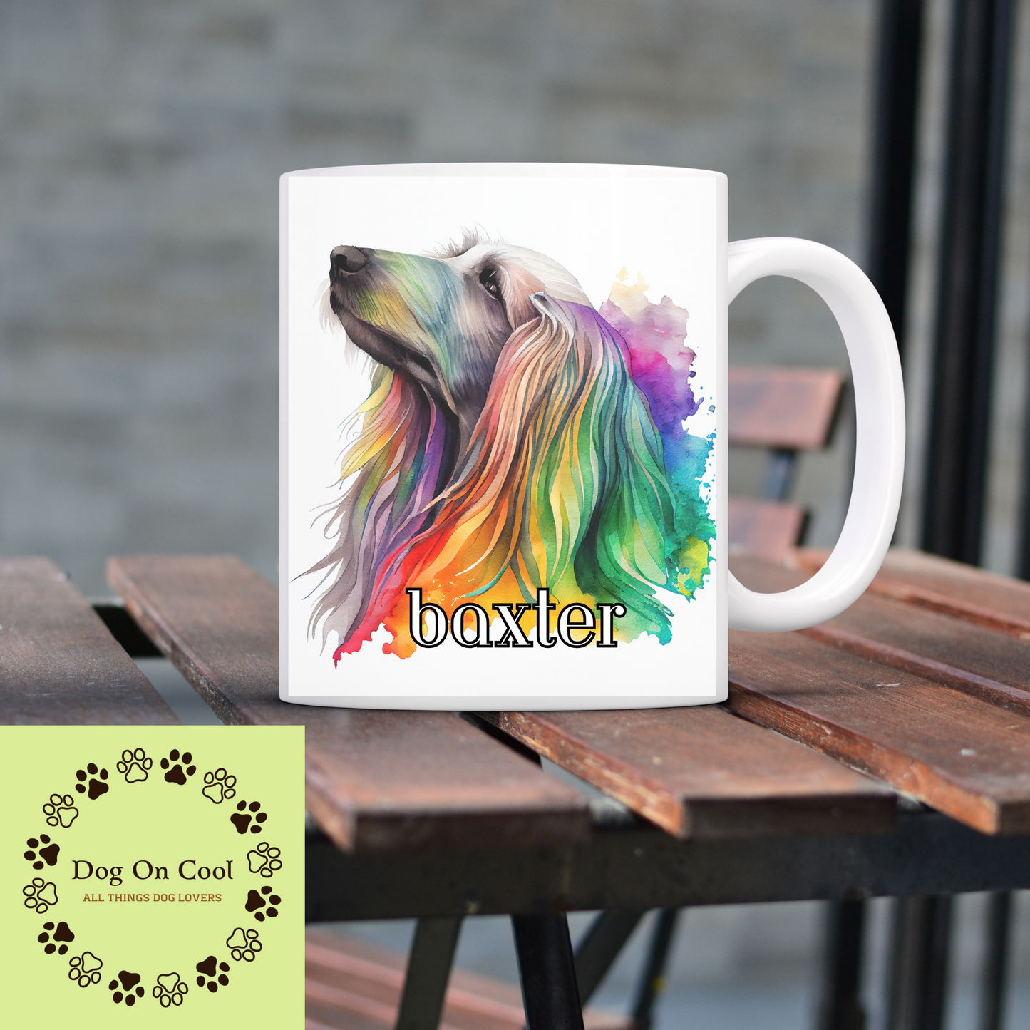 Water Color Afghan Hound Coffee Mug