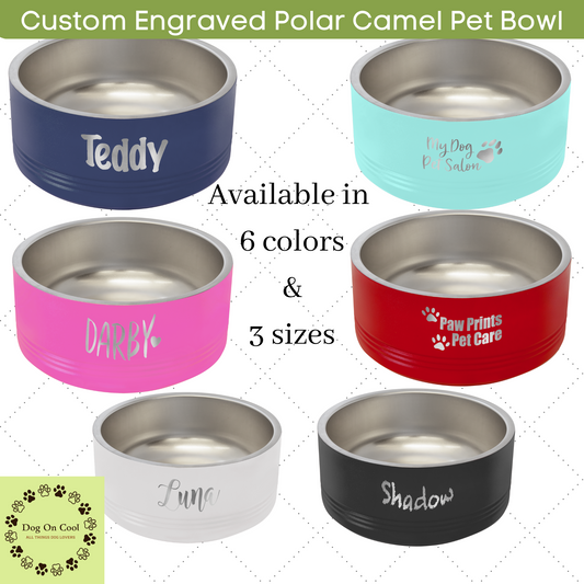Personalized Polar Camel Pet Bowl