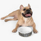 Personalized Ceramic Dog Bowl faux Marble print