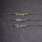Dog Name with Paw necklace
