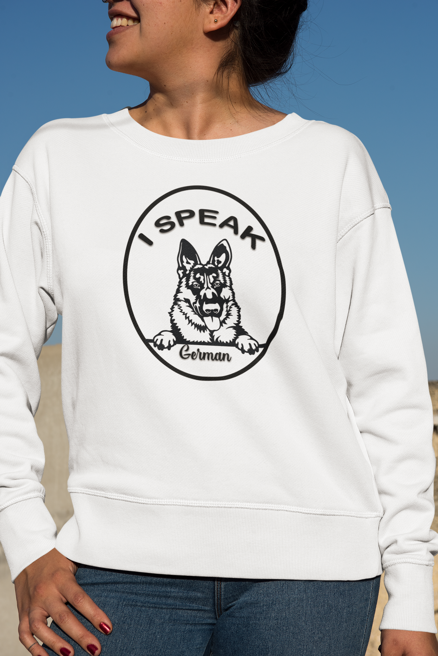 I speak.....German Shepherd Crewneck Sweatshirt or Hoodie