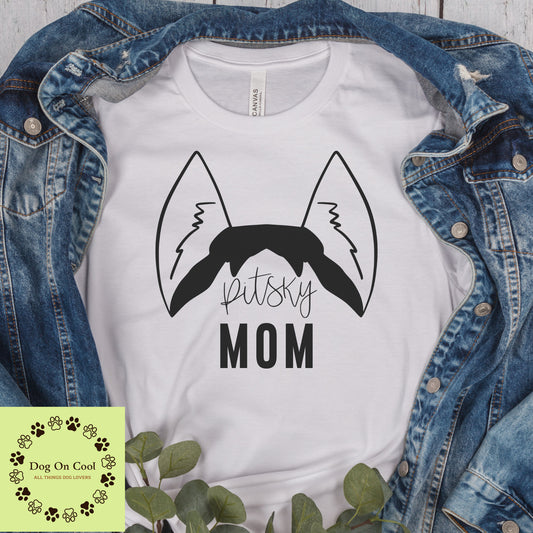 Pitsky Dog Mom Tshirt  Crewneck Sweatshirt or Hoodie